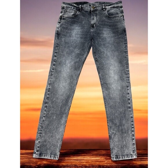 Paper Money Jeans Men’s 38x31 Acid Wash Straight Leg Y2K Retro Streetwear - Picture 1 of 4